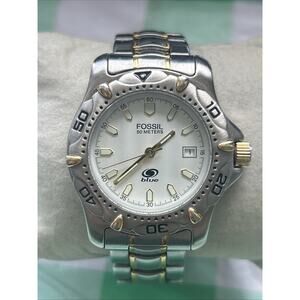 Fossil Blue Gold And Silver Tone Men’s Quartz Watch